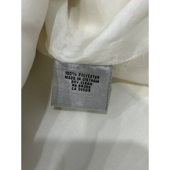 Kasper Womens White Blazer 14W One-Button Closure Professional Suit Jacket Made - Picture 8 of 9